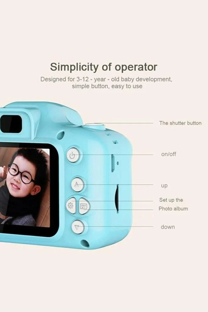 Torima CMR 7 Mavi Mini 1080p Hd Çocuk Kamera Dijital Fotoğraf Makinesi 2-0 Inç Ekran